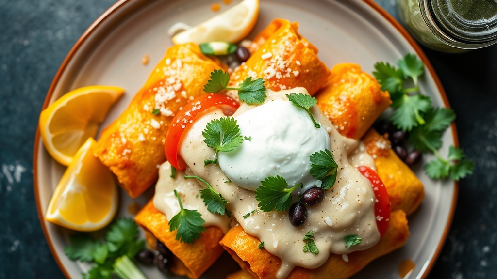 Sweet Potato and Black Bean Enchiladas