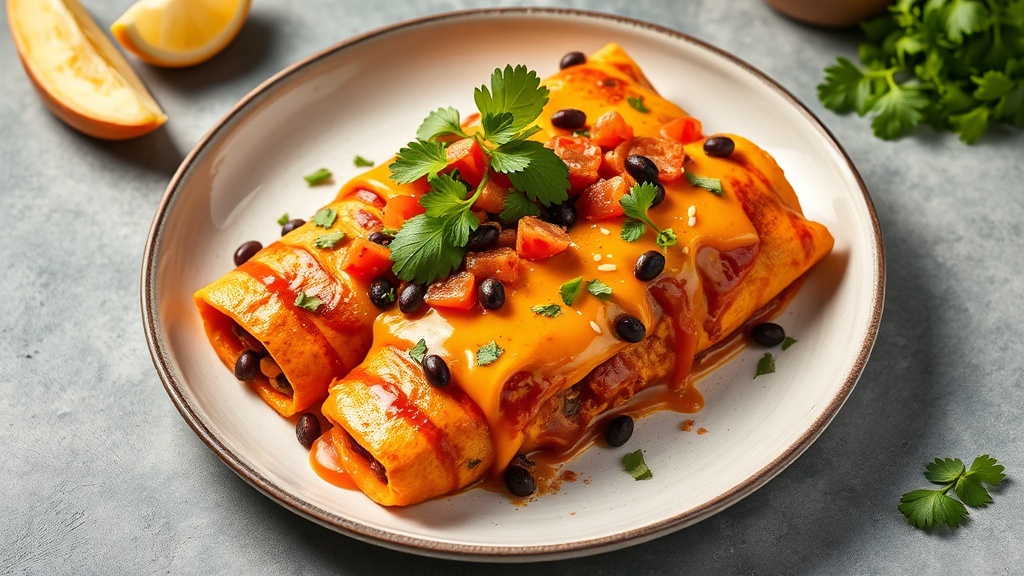 Sweet Potato and Black Bean Enchiladas