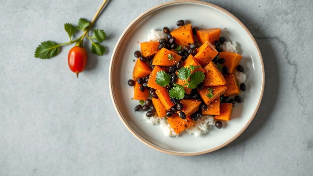 Sweet Potato and Black Bean Hash