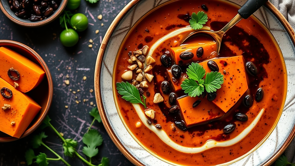 Sweet Potato and Black Bean Soup