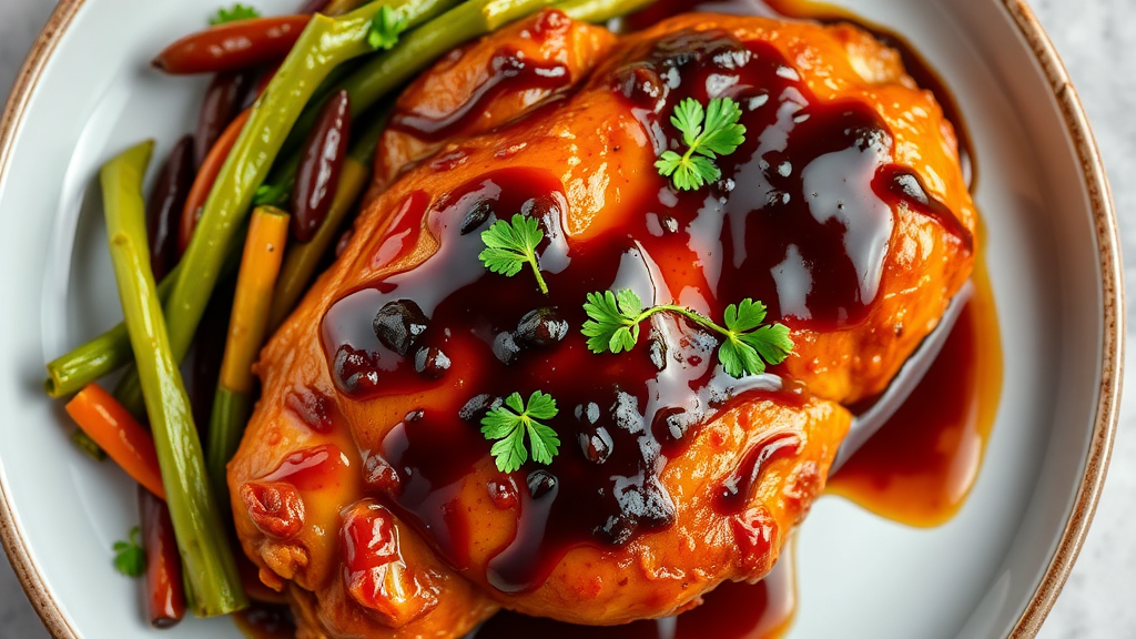 Sweet Smoky Worcestershire Sauce Glazed Chicken