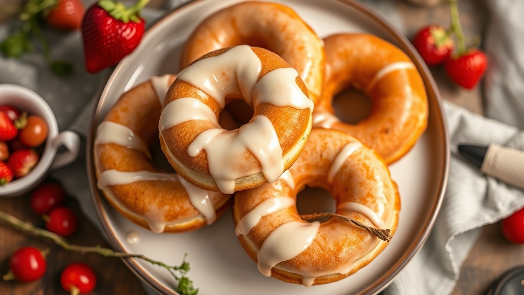 Sweet Yeast Doughnuts with Milk Glaze