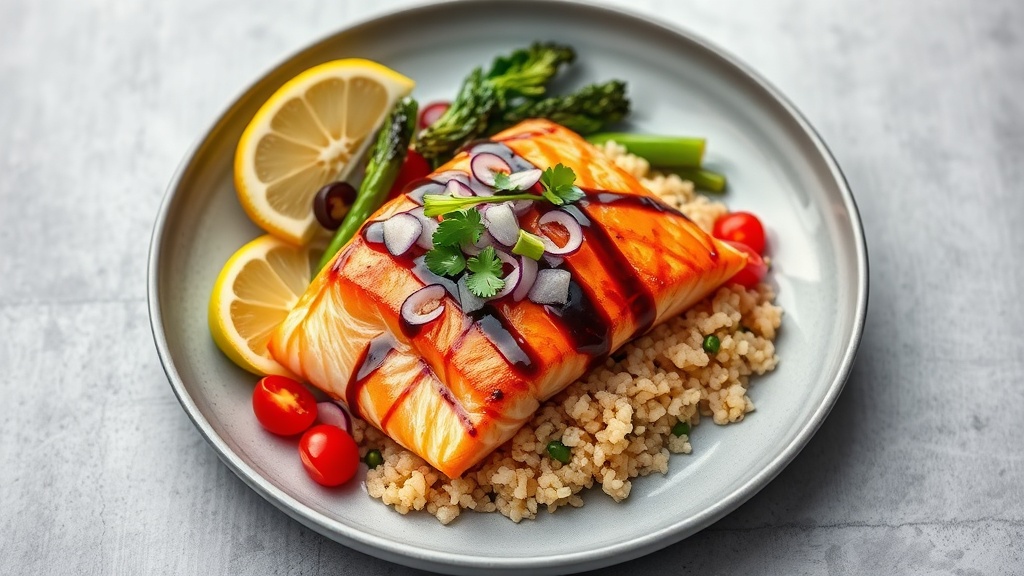 Teriyaki Salmon with Ginger-Infused Quinoa