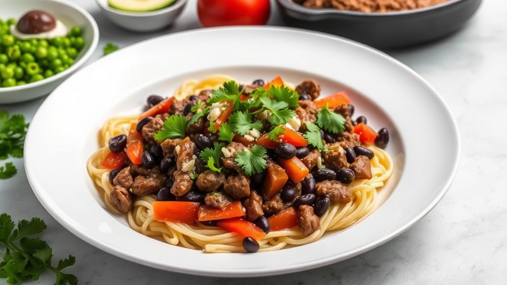 Tex-Mex Beef and Black Bean Skillet