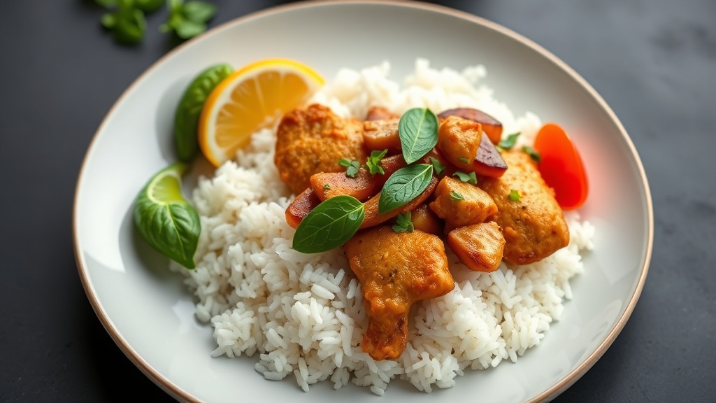 Thai Basil Chicken with Coconut Rice
