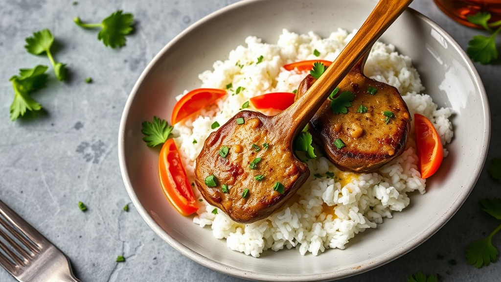 Thai Green Curry Lamb Chops with Coconut Rice