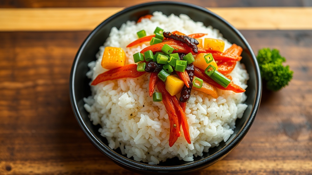 Toasted Sushi Rice with Miso-Glazed Vegetables