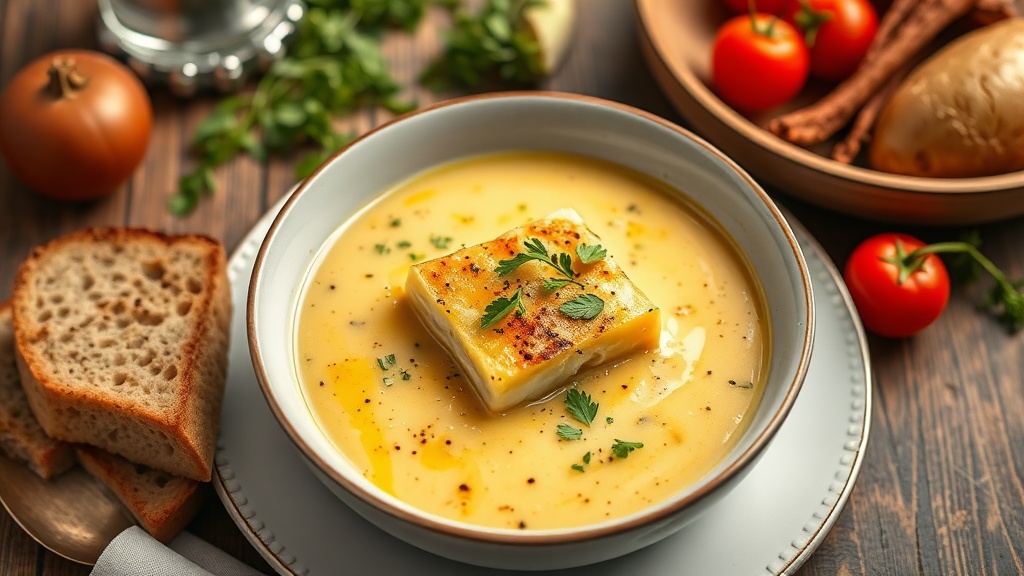 Traditional Baked Cod and Potato Soup