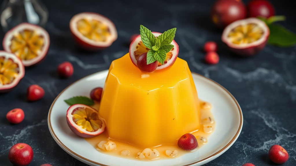 Tropical Passion Fruit Jell-O Dessert