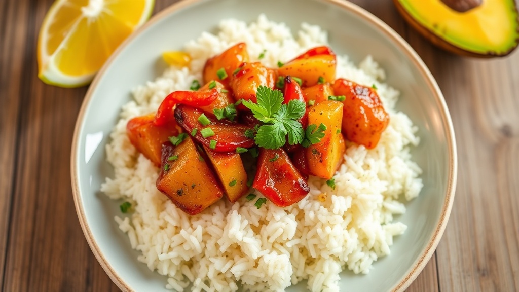 Tropical Pineapple BBQ Chicken with Coconut Basmati Rice