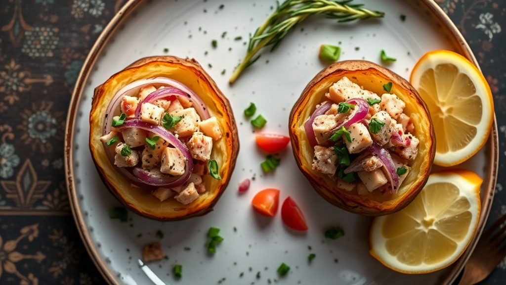 Tuna and Spring Onion Jacket Potatoes