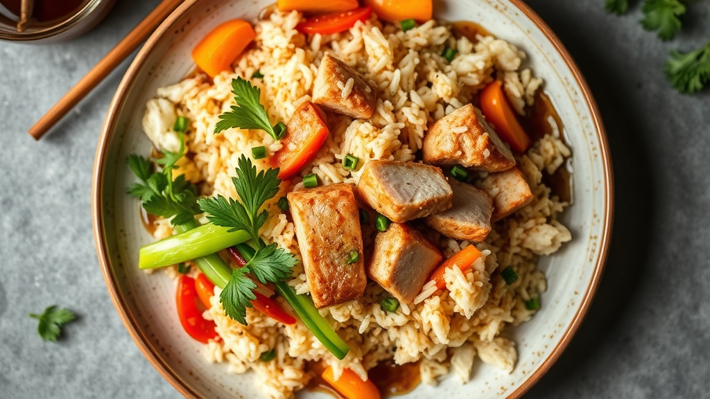 Tuna Fried Rice with Soy Sauce