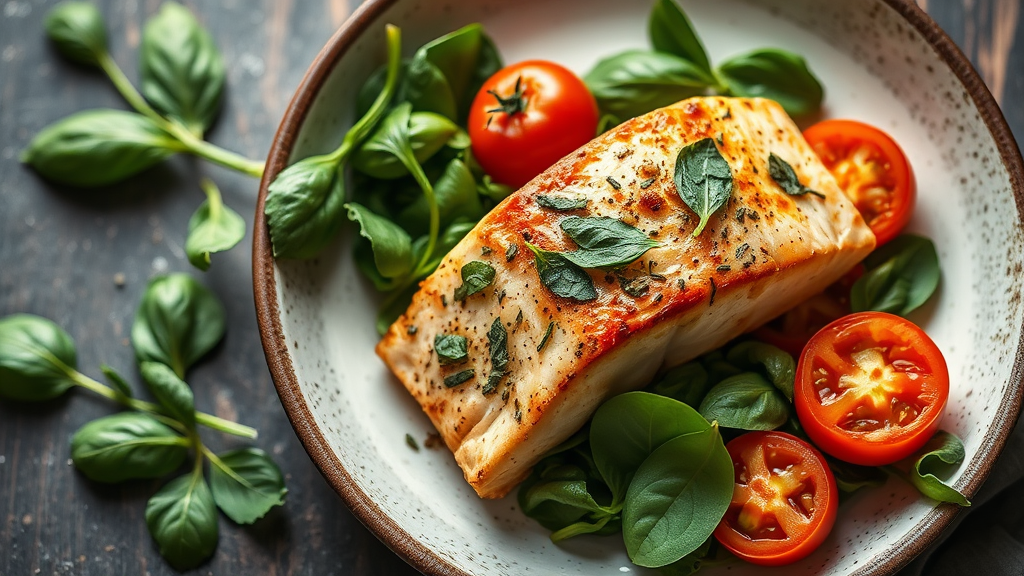 Tuscan Garlic Salmon with Spinach and Tomato