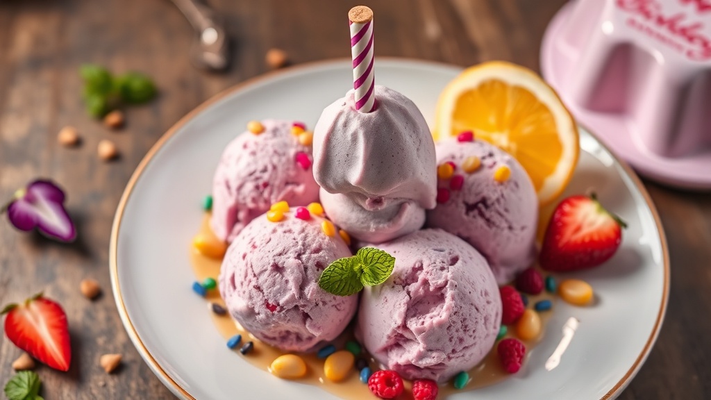 Ube Birthday Cake Ice Cream