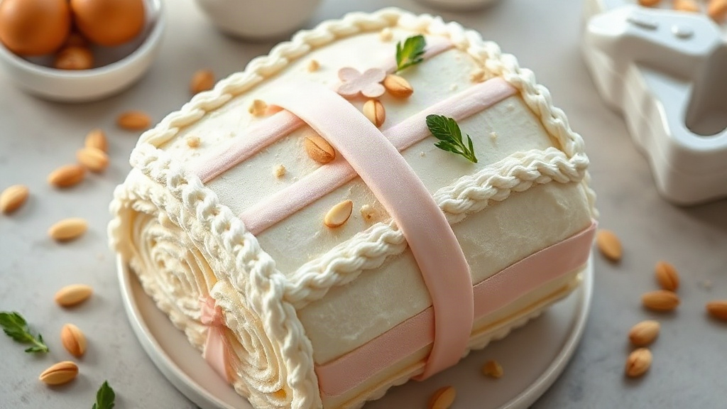 Vanilla Almond Baby Diaper Cake (Creative Dessert)