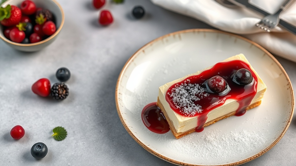Vanilla Slice with Berry Compote