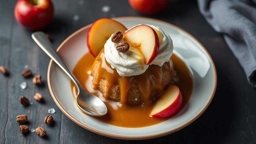 Vegan Caramel Apple Pudding