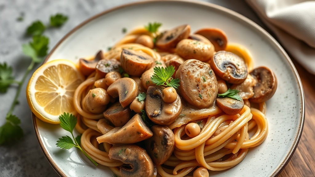 Vegan Mushroom Stroganoff