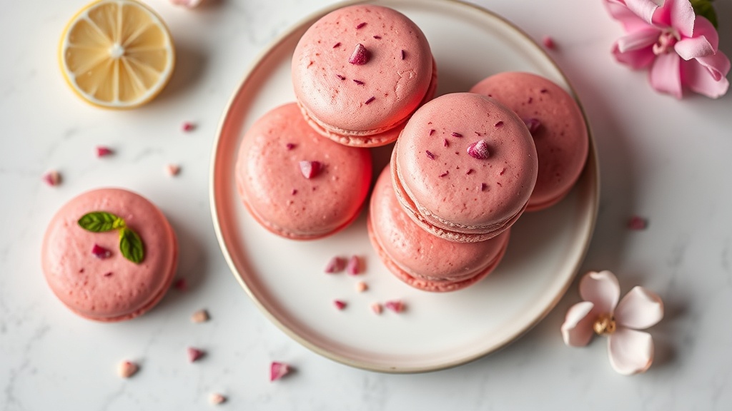Vegan Rosewater Macarons
