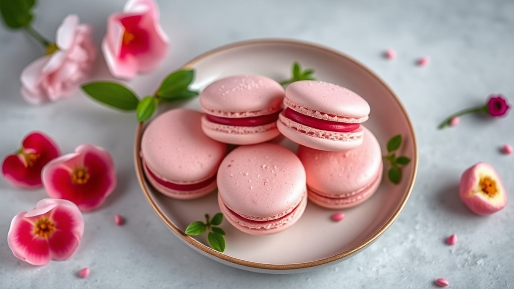 Vegan Rosewater Macarons