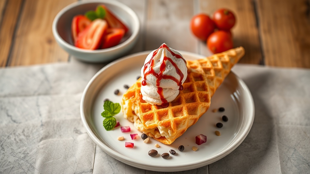 Waffle Rice Cone for Ice Cream