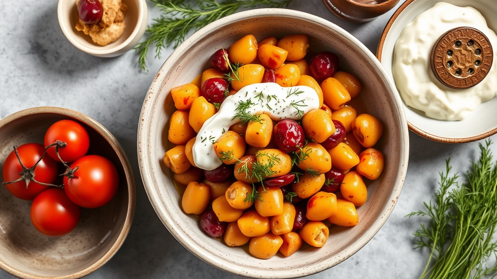 Warm Greek Beans With Dill & Yoghurt