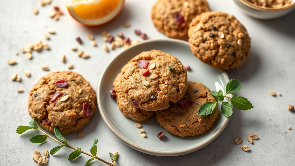 Whole Wheat Chia Oat Cookies
