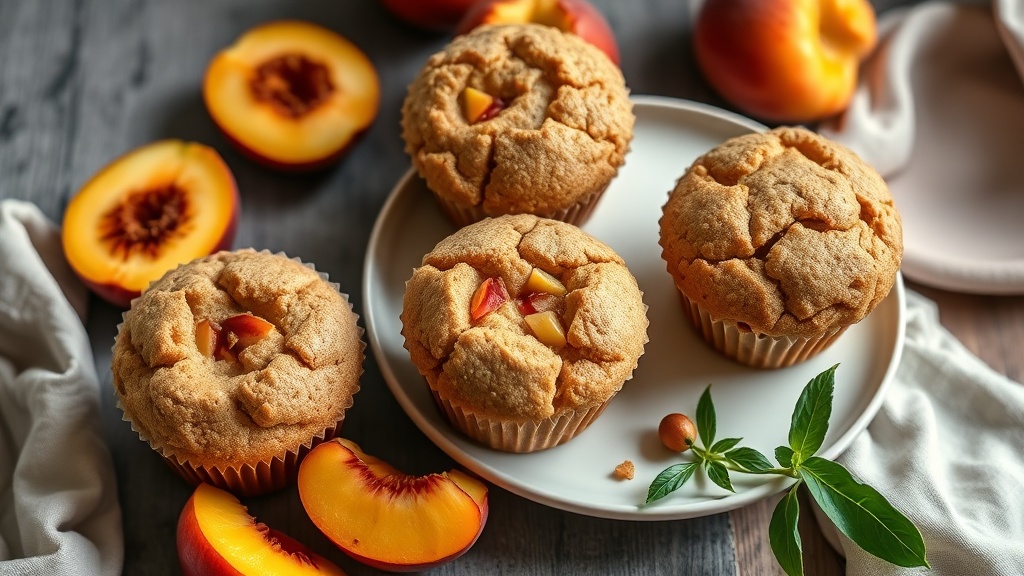 Whole Wheat Pineapple Peach Muffins
