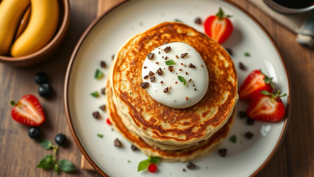 Yogurt-Doused Fluffy Pancakes