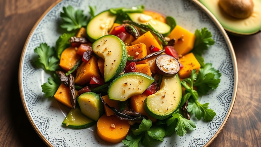 Zucchini and Avocado Yam Salad