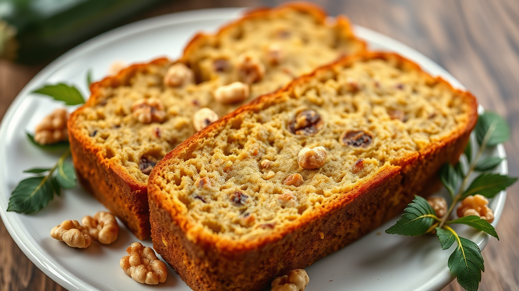 Zucchini Bread with Walnuts and Cinnamon